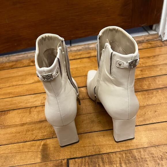 Sam Edelman Women's Saige Ivory Leather Booties Shoes 6 (M) Boots - Picture 10 of 14